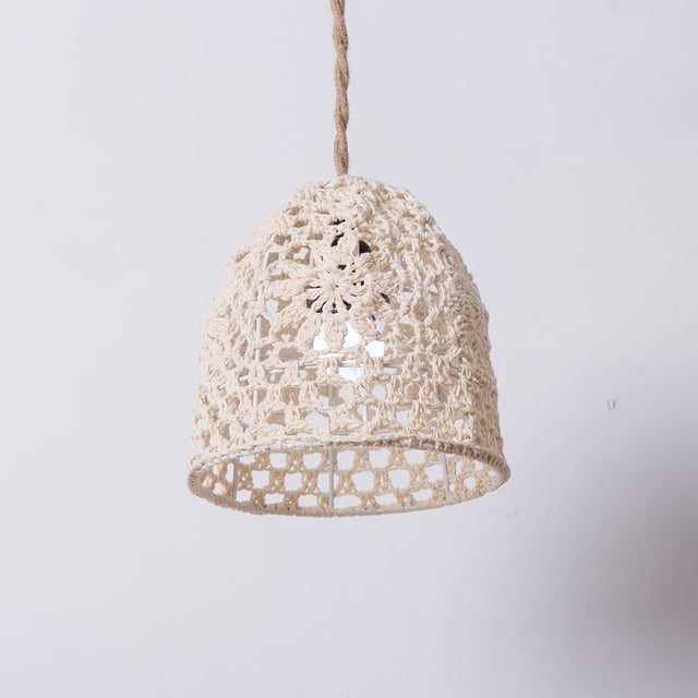 HEALEEP Pantalla De Bohemia Tejida En Beige Para Colgante Y Decorativa