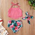 thumbnail image 4 of HAWEE Maillot de Bain Bébé Fille Mignon Triangle à Franges Bikini Tankini 2 Pcs Maillot de Bain Filles, 4 of 7