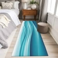 thumbnail image 5 of Teal Gradient Washable Area Rug&nbsp;2x6ft Fluid Wave Art Abstract Modern Soft Rectangle&nbsp;Rugs for Living Room, Non Slip Carpet for Bedroom&nbsp;Entryway Dining Room, 5 of 9
