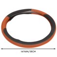 thumbnail image 4 of 38cm Car Steering Wheel Cover, Universal Leather Steering Wheel Cover, Fit for All 99% Car Models Accessories Coffee, 4 of 5