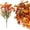 Red, variant on KMMYS Artificial Fall Flowers for Decoration, Faux Silk Pumpkin-colored Floral Stems, Perfect for Thanksgiving and Autumn Decor, Realistic Plastic Blooms, Allergy-Friendly Home Accents