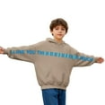 thumbnail image 3 of Girls Long Sleeve Letter Print Hooded Sweatshirt Casual Pullover Hoodie With Drawstring Soft For Daily Wear And Outdoor Activities Youth Fashion Apparel, 3 of 6