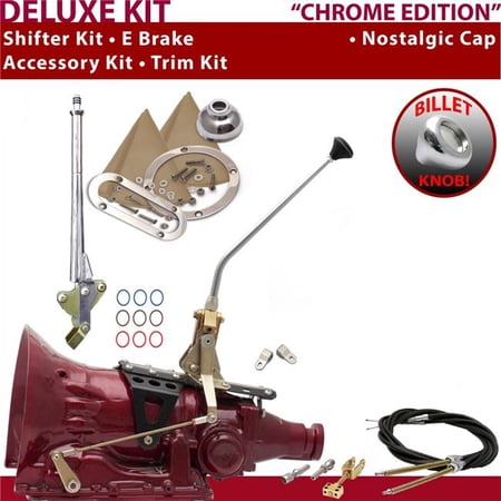 American Shifter 4L80E Shifter Kit Chrome 12 in. E Brake Cable Clevis Trim Kit for F1051