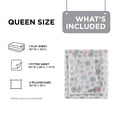 thumbnail image 3 of Regency Heights Queen Size Cotton Flannel Sheet Set, 4-Piece Flannel Bed Sheets Queen, 100% Cotton Bed Sheets Set with Deep Pocket, Pink/Grey Snowflakes, 3 of 7
