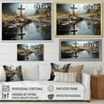 thumbnail image 4 of Designart "Religious Cross Divine Reflection horizon II" Spiritual Floater Framed Canvas Wall Art, 4 of 7
