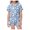 p-53Blue147, variant on CAIVO Kids Christmas Classic Print 2 Piece Pajama Sets Button Down Lapel Collar Short Sleeve Shirts Tops & Shorts Nightwear