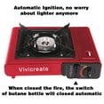 thumbnail image 5 of Vivicreate 8500 BTU Portable Stove, Camping Stove, Butane Stove,Butane Burner, Outdoor stove (Red), 5 of 7