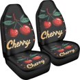 thumbnail image 3 of XYZCANDO Front Car Seat Covers Polyester Fabric Car Front Seat Covers Car Accessories Removable Washable Vehicle Sedan, Cherry Pattern, 3 of 10