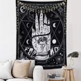 thumbnail image 5 of Tapiz hippie psicodélico geométrico para colgar en la pared, con tarot de adivinación medieval europeo, para dormitorio, sala de estar, decoración para fiestas, 5 of 5