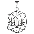 thumbnail image 6 of 40906-04 Livex Lighting Aria - 6 Light Globe Pendant In Shabby Chic Style-31.13 Inches Tall and 28 Inches Wide-Black/Brushed Nickel Finish, 6 of 8