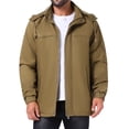 thumbnail image 1 of CHAQUETA PARKA DE TRABAJO CON CAPUCHA Y FORRO DE FELPA TEMPLADA INSPIRADA EN CHIC PARA HOMBRE TALLA XL KHAKI, 1 of 6