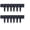 Black, variant on Imitation Stone Garden Fence, Plastic Retaining Edging Border, Cobbled Effect Landscape Decor Interlocking Decorative Panels Flower Bed Path Lawn Outdoor Picket Yard Grass Edge (Grey, 20PCS)