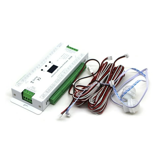 ES32 Stair Controller PIR Sensor 32CH Single Color 2CH RGB Pixel SPI LED Strip Dimmer Stairway Light Controller 5V-24V