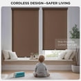 thumbnail image 4 of Pantallas enrollables Joydeco, 100% opacas, inalámbricas, 53 x 122 cm, color café, 4 of 6
