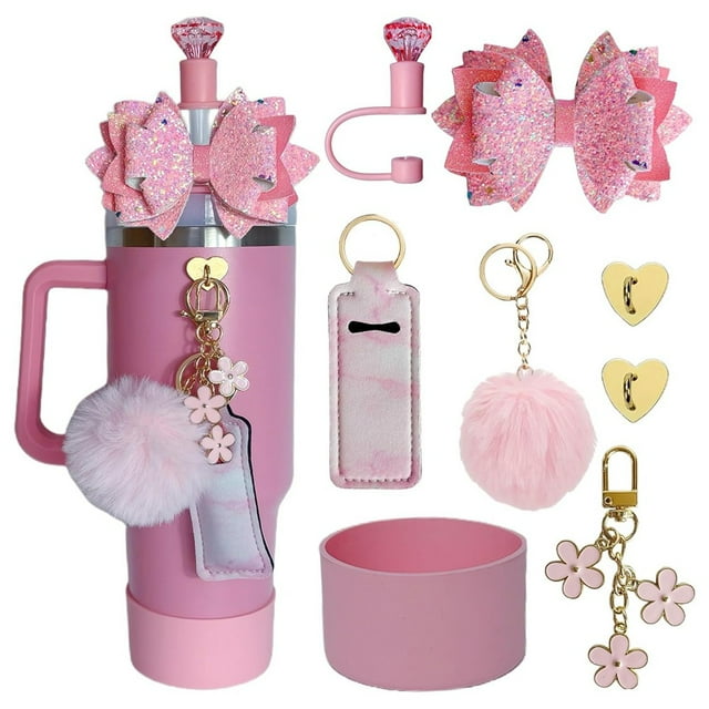 Flower Themed Accessory Set Includes Eight Pieces Designed Specifically For Enhancing Your Daily Essentials Experience