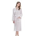 thumbnail image 2 of Robes pour Femmes Robe en Polaire Douce Col Châle Peignoir Long Manteau en Peluche Robe de Bain, 2 of 4