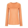thumbnail image 2 of New & Trending for Spring Sawvnm Women's Fashion Solid Loose Long Sleeve T-shirt Pullover Tops for Women, 2 of 6