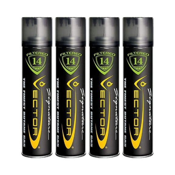 NeosKon Vector 14x Filtered Premium Refined Fuel Butane Gas Refill (320mL) 4 Cans