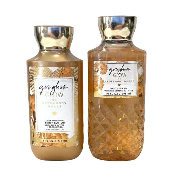 Bath & Body Works Ensemble de 2 Pcs de Lotion pour le Corps et Gel Lavant à la Rose Dorée