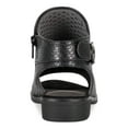 thumbnail image 2 of BARETRAPS Womens Black Perforated Comfort Scotlyn Open Toe Block Heel Buckle Dress Sandals 7 M, 2 of 4