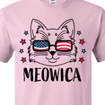 thumbnail image 4 of Inktastic 4th of July Meowica Cat in Flag Sunglasses T-Shirt, 4 of 5