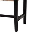 thumbnail image 4 of bali & pari Prita Woven Paper Loom Bench with Mahogany Wood Frame Black, 4 of 7