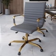 thumbnail image 2 of Silla de Oficina Ergonomica LeisureMod Harris de Cuero Giratoria, 2 of 6