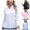 White, variant on PADFRYBK Casual T-Shirts For Womens Long Sleeves Pullover Solid Color T-Shirt V-Neck Loose Blouse