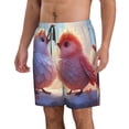 thumbnail image 2 of Rocae Heart Sky Bird Couple for Men's Beach Shorts Casual Elastic Waist Drawstring Summer Beach Shorts,S-3XL-XX-Large, 2 of 6
