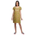 thumbnail image 3 of Moomaya Womens Round Neck Nursing Sleepwear Printed Short Sleeve Nightdress, 3 of 6