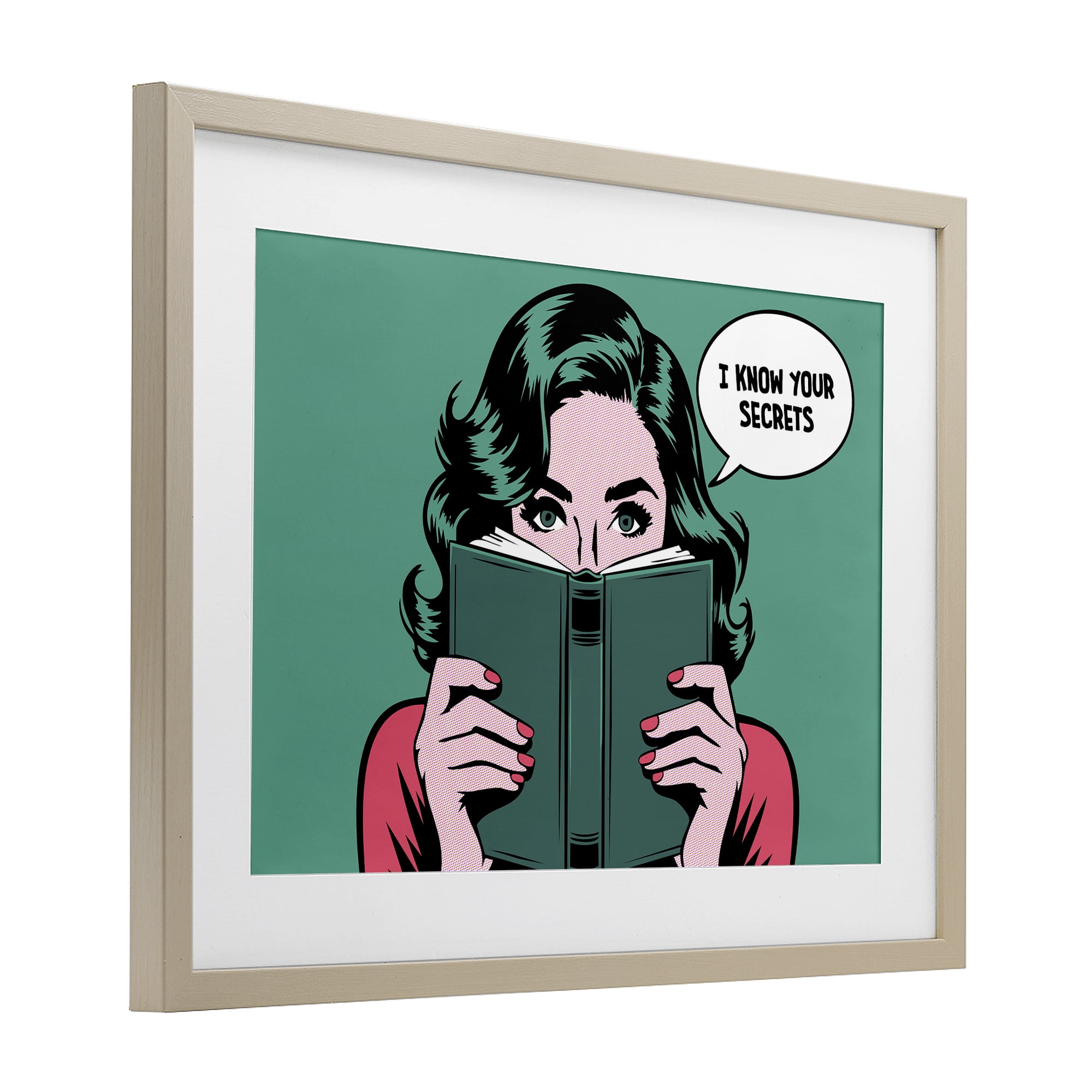 Stupell Industries Know Your Secrets Birch Framed Print Under Glass, design by Andreas Magnusson