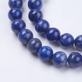 thumbnail image 3 of Natural Lapis Lazuli(Filled Color Glue) Beads Strands Dyed Grade A Round 8mm Hole: 0.8mm about 46pcs/strand 15.3 inch, 3 of 3