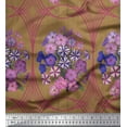 thumbnail image 1 of Soimoi Velvet Fabric Geometric & Flower Artistic Fabric Prints by Yard 58 Inch Wide, 1 of 3