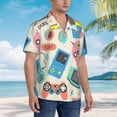 thumbnail image 5 of Bixox Men's Hawaiian Shirts Men's Playing Video Games Print Short-Sleeve Shirt-XX-Large, 5 of 8