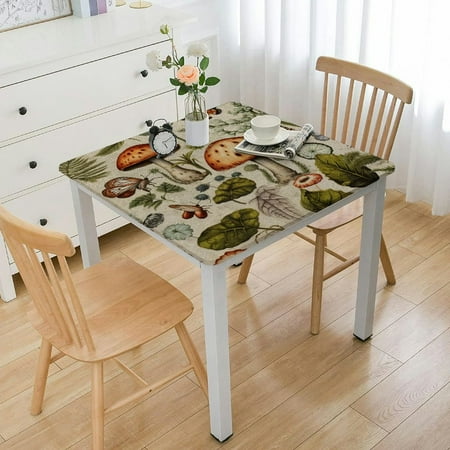 

Jiayy AnyDesign Mushroom Table Runner Vintage Forest Plants Kitchen Dining Table Decoration Mushroom Table Cover for Indoor Outdoor Party Table Decor 36*36