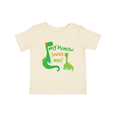 

Inktastic My Memaw Loves Me Grandson Dinosaur Gift Baby Boy T-Shirt