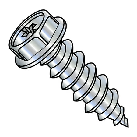 

5/16-9X3 Phillips Indented Hex Washer Self Tapping Screw Type A Fully Threaded Zinc And B (Pack Qty 200) BC-3148APW