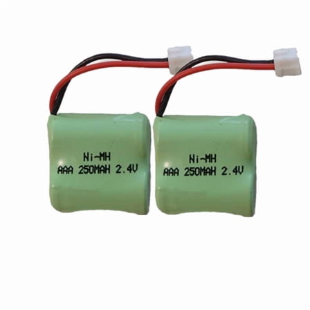 250mAh 2.4V NiMH 1/2AAA 2pcs Battery for Wireless Guest Paging Cordless Phone
