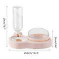 thumbnail image 3 of Anti-Tip Pet Bowl - Automatic Water Feeder Food Dish for Cats Dogs (Pink), 3 of 8