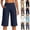 22# Navy, variant on 2026 Summer Women Wide Leg Capri Trousers High Waist Stretchy Workout Yoga Pants Casual Athletic Lounge Pants with Side Slits Khaki L