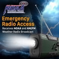 thumbnail image 4 of FosPower Solar Hand Crank Emergency Radio with Flashlight Cell Phone Charger, AM/FM/NOAA Weather Radio Power Bank, IPX3 SOS Alarm Reading Lamp, Green, 4 of 7