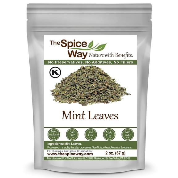 The Spice Way Mint Leaves – Middle Eastern Cuisine, Spice Blend, All Natural - 2 oz