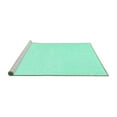thumbnail image 2 of Ahgly Company Machine Washable Indoor Square Solid Turquoise Blue Modern Area Rugs, 6' Square, 2 of 4