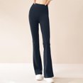 thumbnail image 1 of Pantalones moldeadores para mujer, de color liso, de yoga, con corte de bota, cintura alta, levantamiento de cadera, compresión abdominal, ropa interior moldeadora, pantalones de poliéster para mujer., 1 of 4