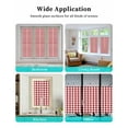 thumbnail image 6 of Window Privacy Film Red Farmhouse Stained Glass Window Film Decorative Sun Block Window Cover Gradient Buffalo Plaid Lattice Grid Window Clings Static Adhesive Sticker for Bathroom 17.7"x39.3", 6 of 7