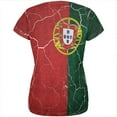 thumbnail image 2 of Distressed Portuguese Flag All Over Womens T Shirt, 2 of 2