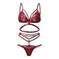 thumbnail image 2 of Gibobby Conjuntos de Lencería Mujeres Sexy Encaje Lencería Nueva Sexy Ropa interior sexy Trajes Lencería Ropa interior Ropa de dormir Pijamas(Rojo, L), 2 of 5