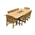 thumbnail image 2 of Grade-A Teak Dining Set: 8 Seater 9 Pc: 118" Rectangle Table And 8 Devon Arm Chairs Outdoor Patio WholesaleTeak #51DV2409, 2 of 5
