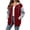 Red, variant on TGSLY Color Block Hooded Sweatshirt for Women Lightweight Zip Up Long Sleeve Drawstring Hoodies Loose Casual Solid Color Cardigan Coat with Pockets XL