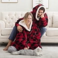 thumbnail image 2 of Mike-Manta de franela con mangas, sudaderas con capucha de invierno, jersey para mujer y hombre, manta de TV de lana, 2 of 5